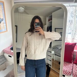 COS Cream Cable Knit Sweater